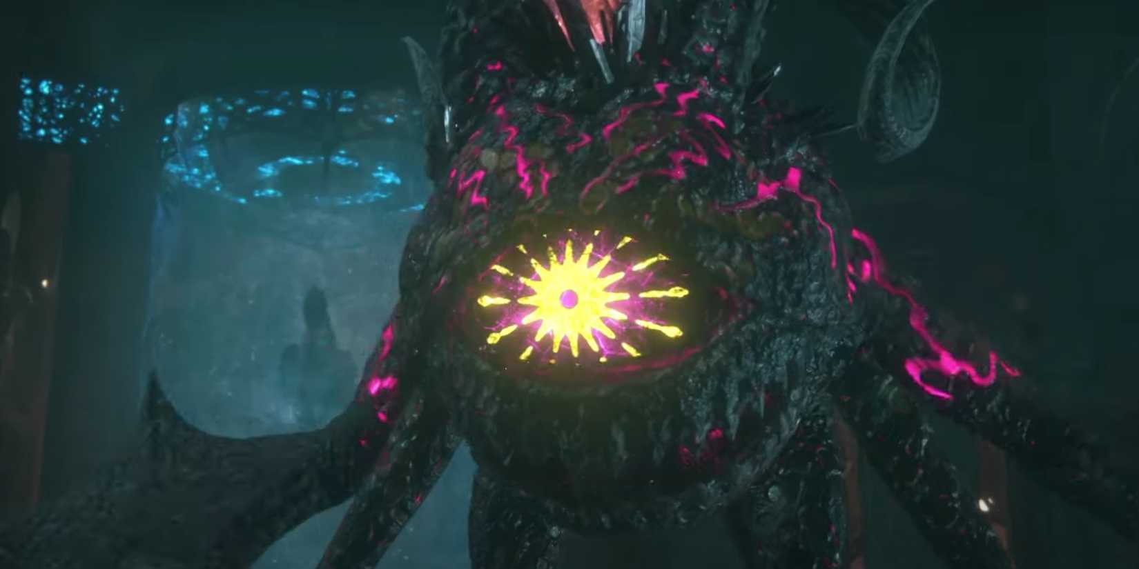 Final Fantasy 16 the party is confronted Angra Mainyu