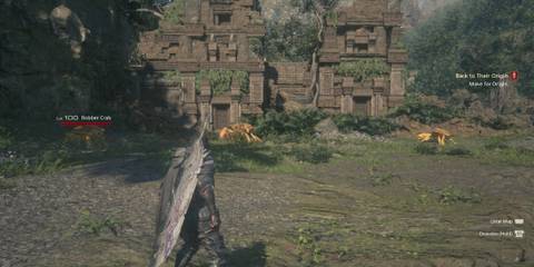 Clive faces Robber Crab in Final Fantasy 16