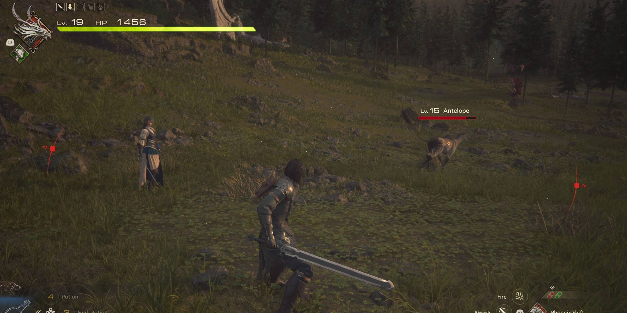 Clive faces an Antelope in Final Fantasy 16