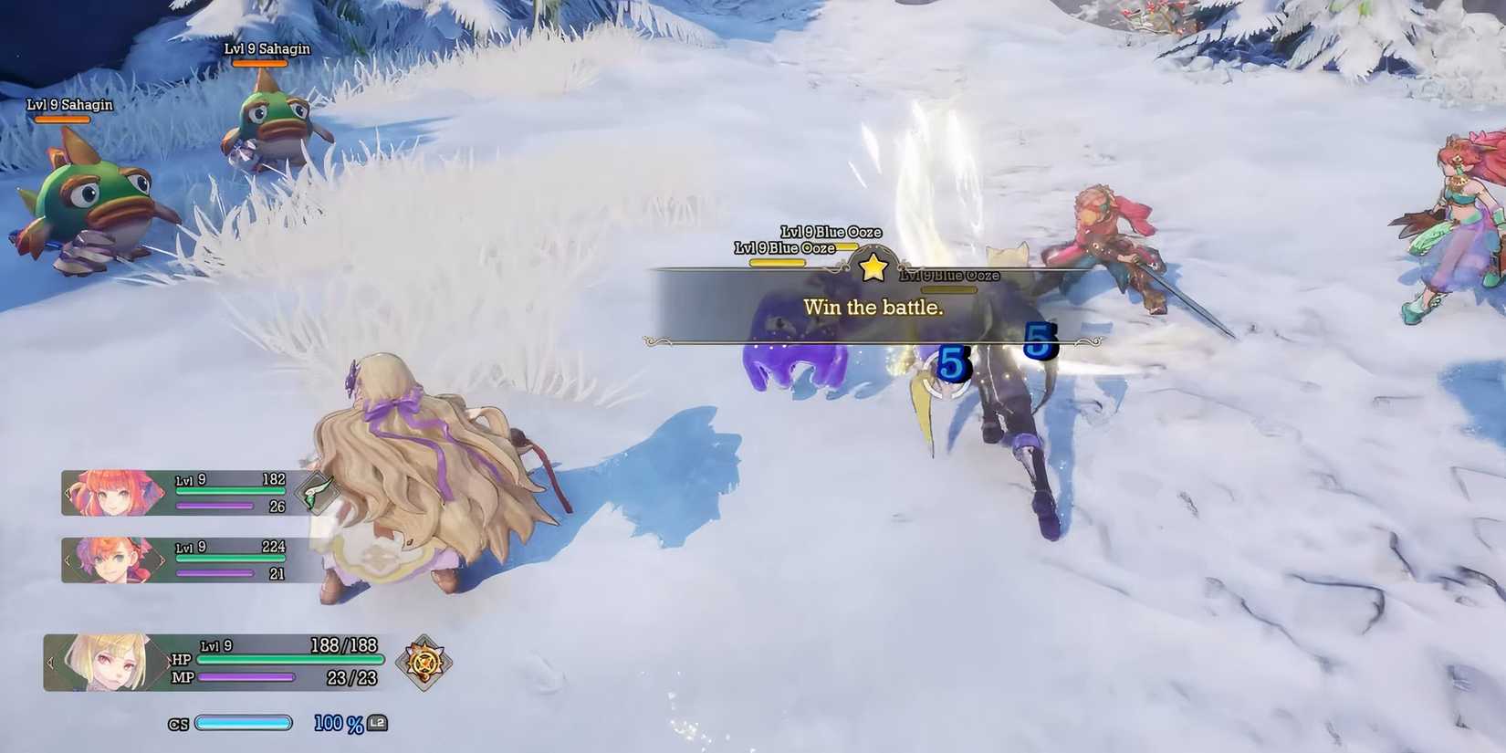 Starting the battle after dying in Visions of Mana