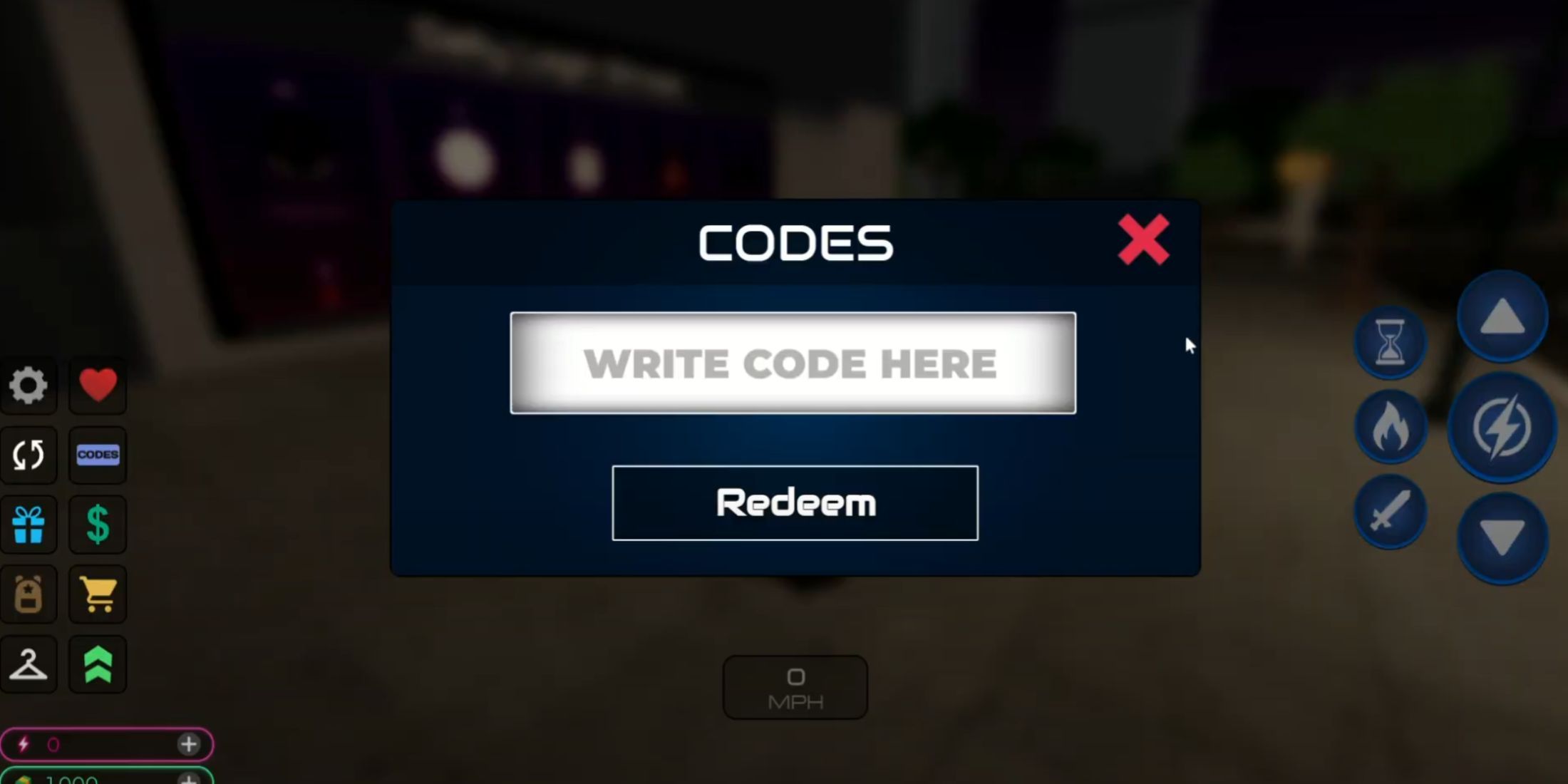 Flashpoint Worlds Collide the codes tab