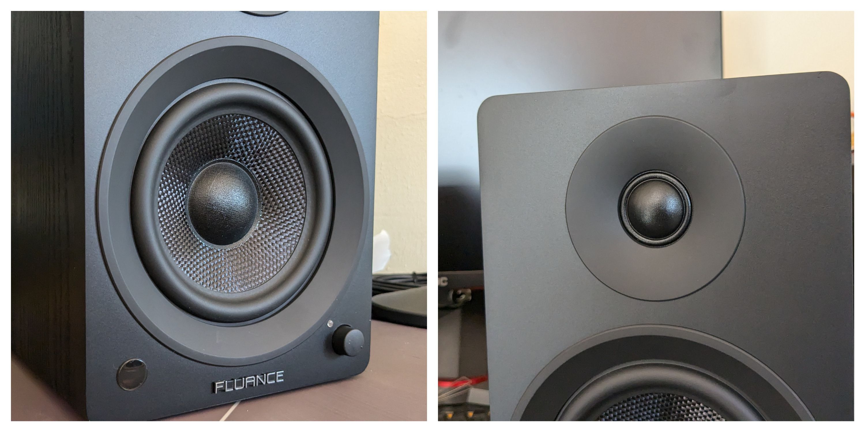 Fluance Ai41 tweeter and woofer driver closeup