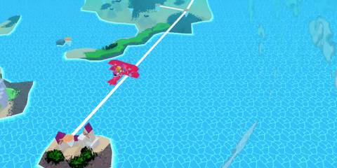 Flying around the world map in Frogun