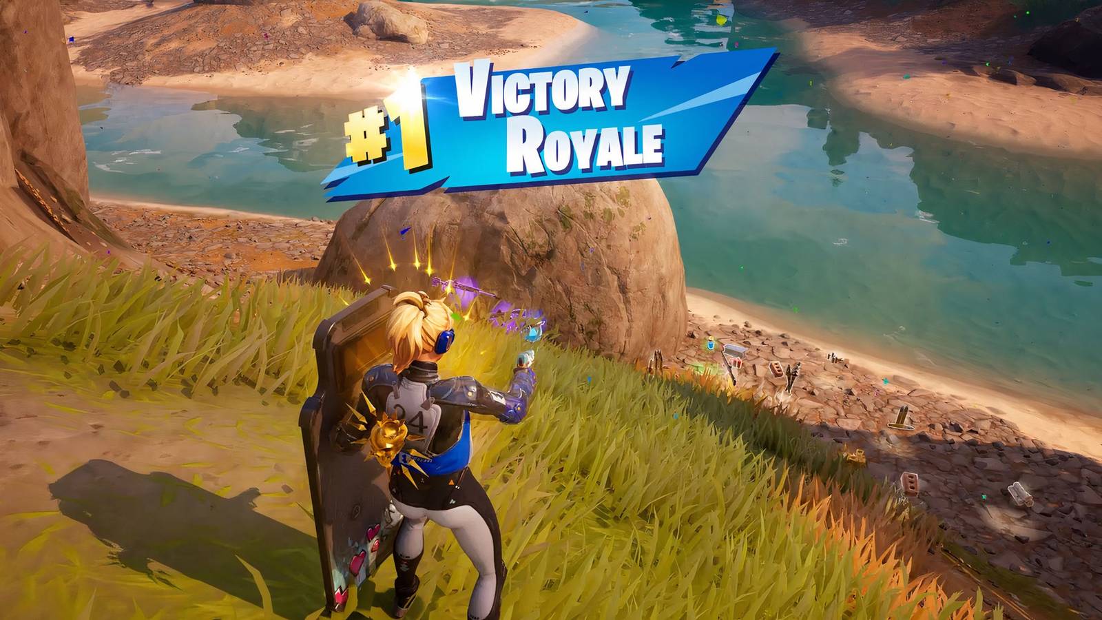 a fortnite player winning the match