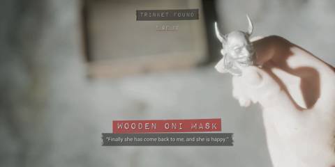 Found Wooden Oni Head Trinket The Casting of Frank Stone