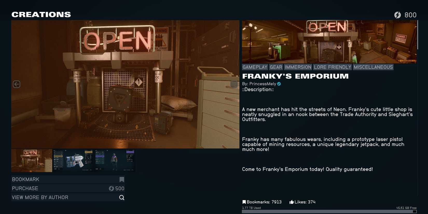 Franky's Emporium in Starfield