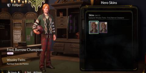Fred Weasley Burrow Champion hero skin in Quidditch Champions