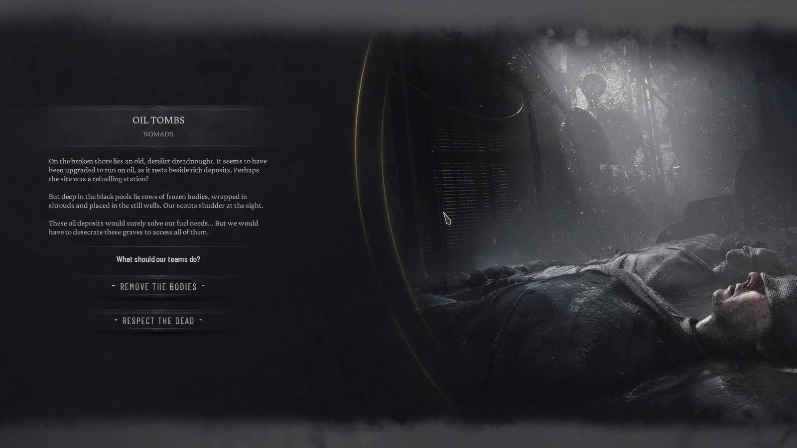 frostpunk 2 remove bodies respect dead