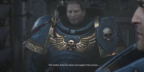 Gadriel saying the codex astartes does not support this action in Space Marine 2