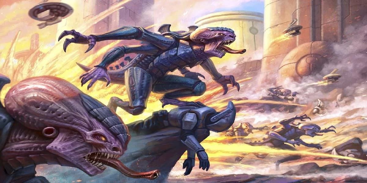 Genestealers Attacking A Tau World 