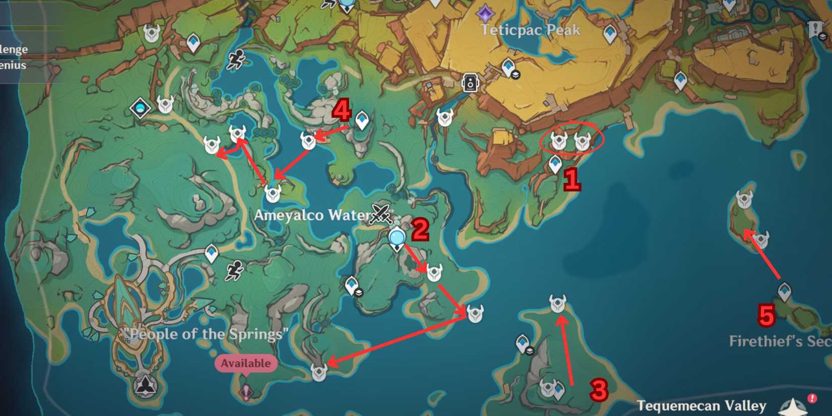 genshin impact- ameyalco waters + firethief's secret isle-1