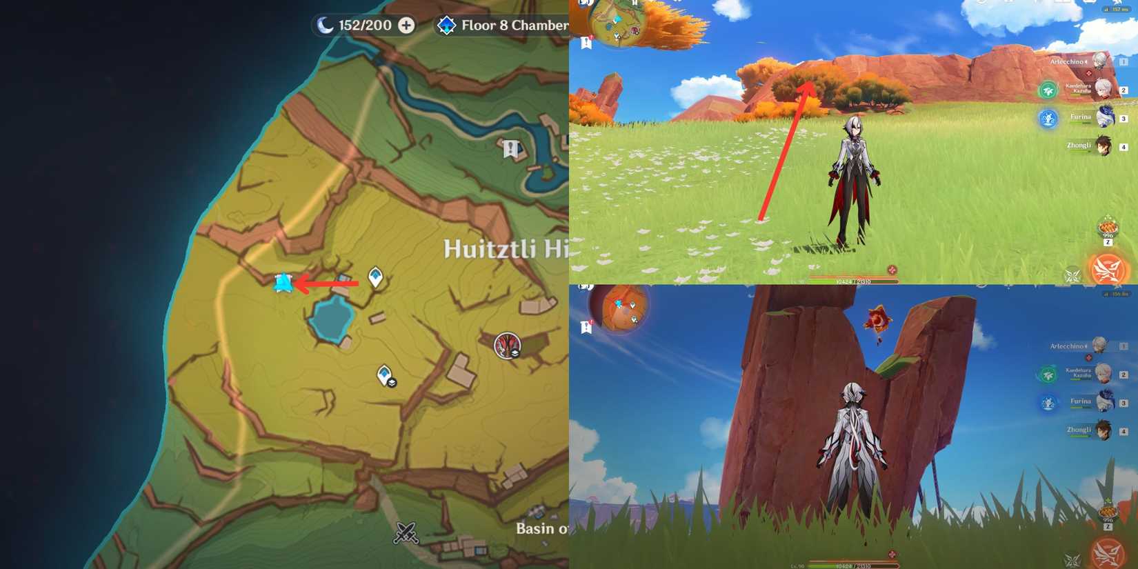 Genshin Impact- Basin of Unnumbered Flames Pyroculus Location 3