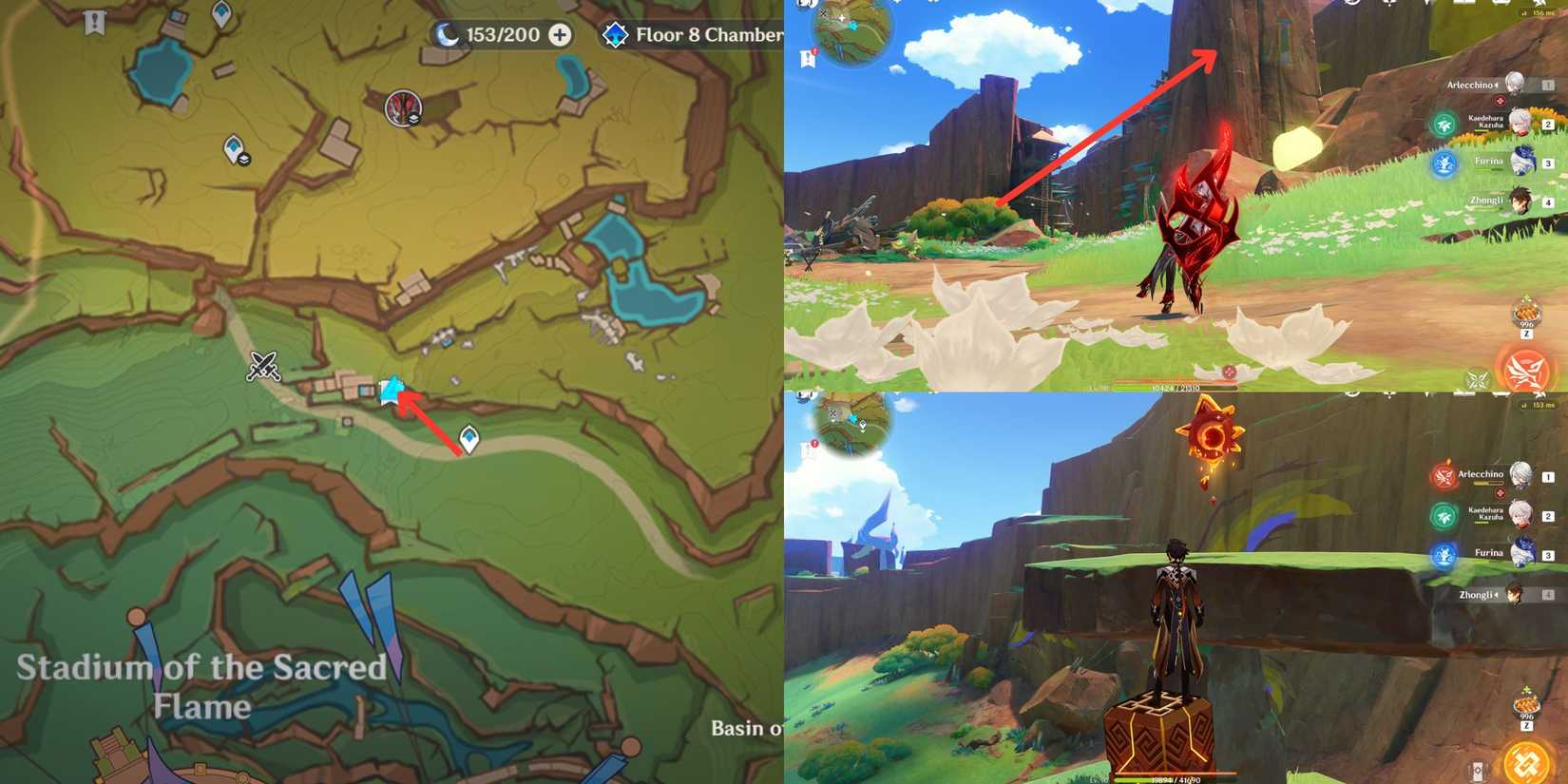 Genshin Impact- Basin of Unnumbered Flames Pyroculus Location 4