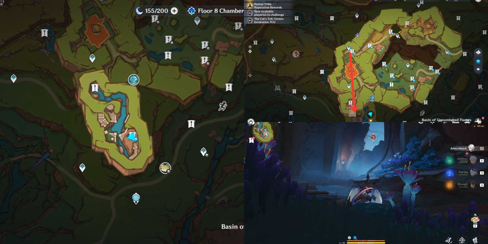 Genshin Impact- Basin of Unnumbered Flames Pyroculus Location 8