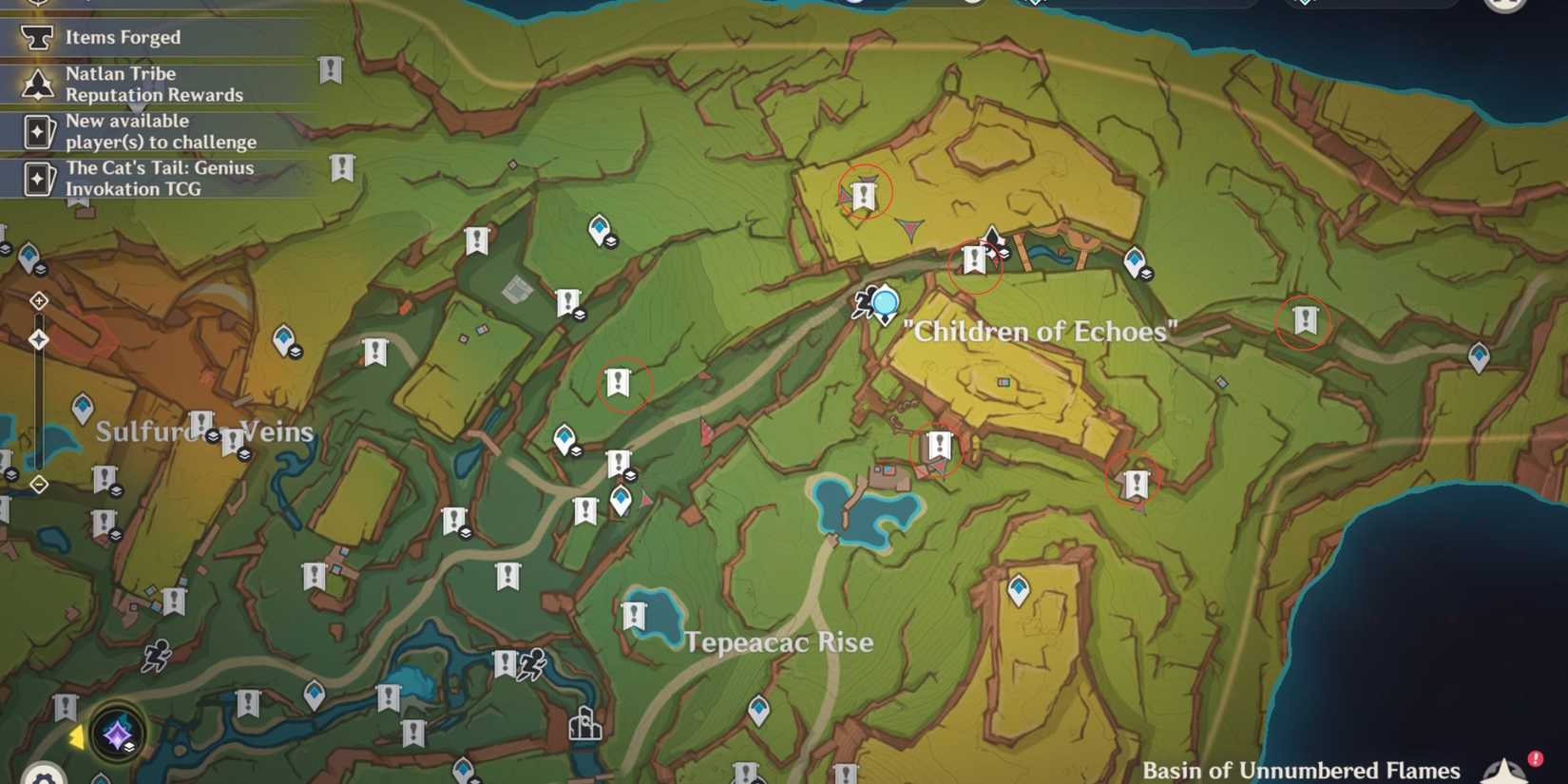 Pyroculus Map Volcano Tequemecan Valley Pyroculus Locations