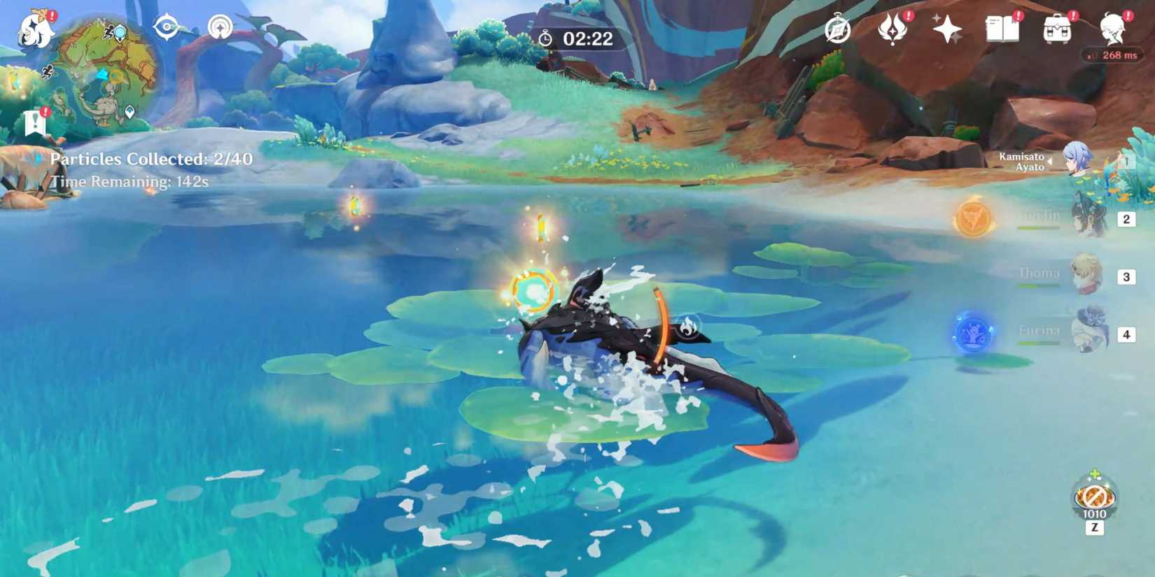 genshin impact- Collect The Flowlight Orbs Challenge