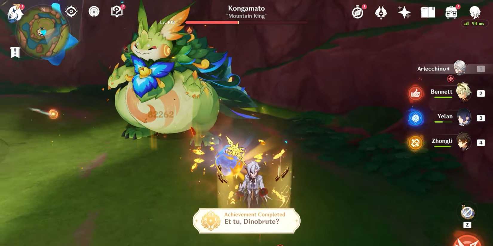 genshin impact- Et tu, Dinobrute_ achievement