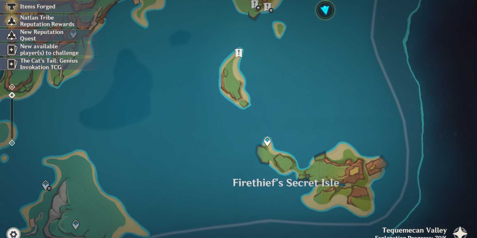 genshin impact- firethiefs secret isle map