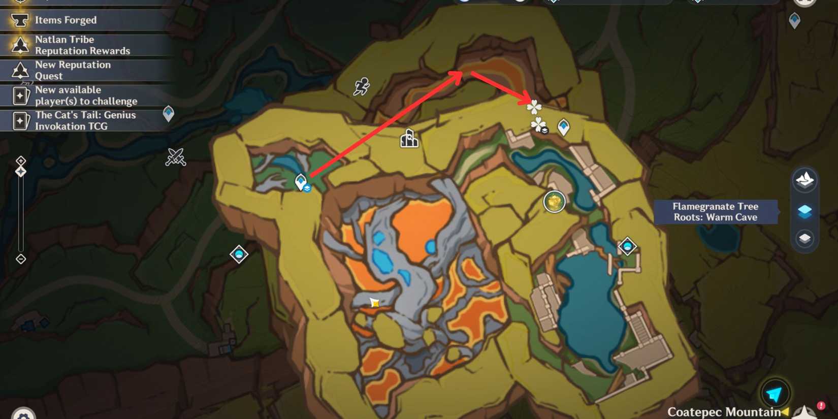 genshin impact-flamegrante root cave (tequemecan valley)