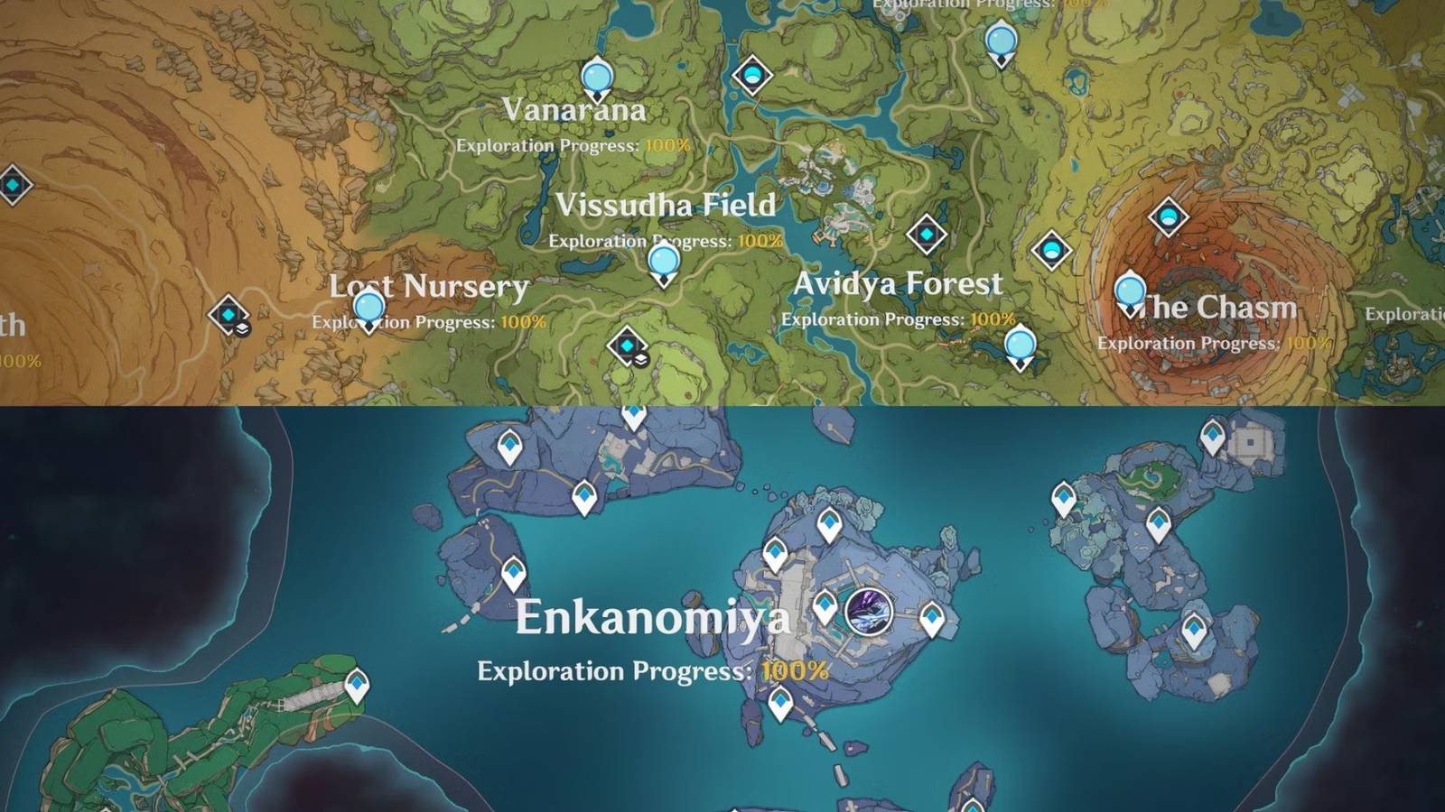 Genshin Impact Map Exploration