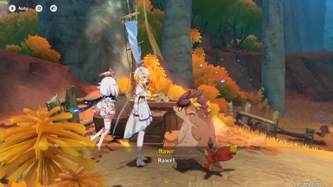 Genshin Impact - Saurian companion in the Rest Area