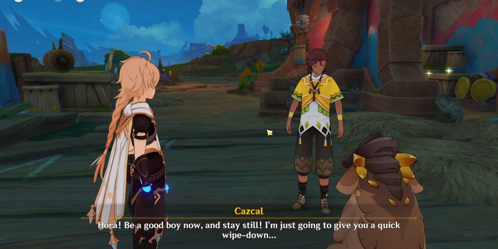 Genshin Impact- Tending To A Tepetlisaurus (Part 1 Daily Commission)