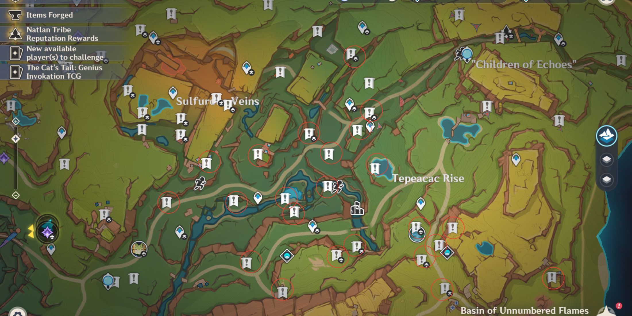 Tequemecan Valley Pyroculus Locations