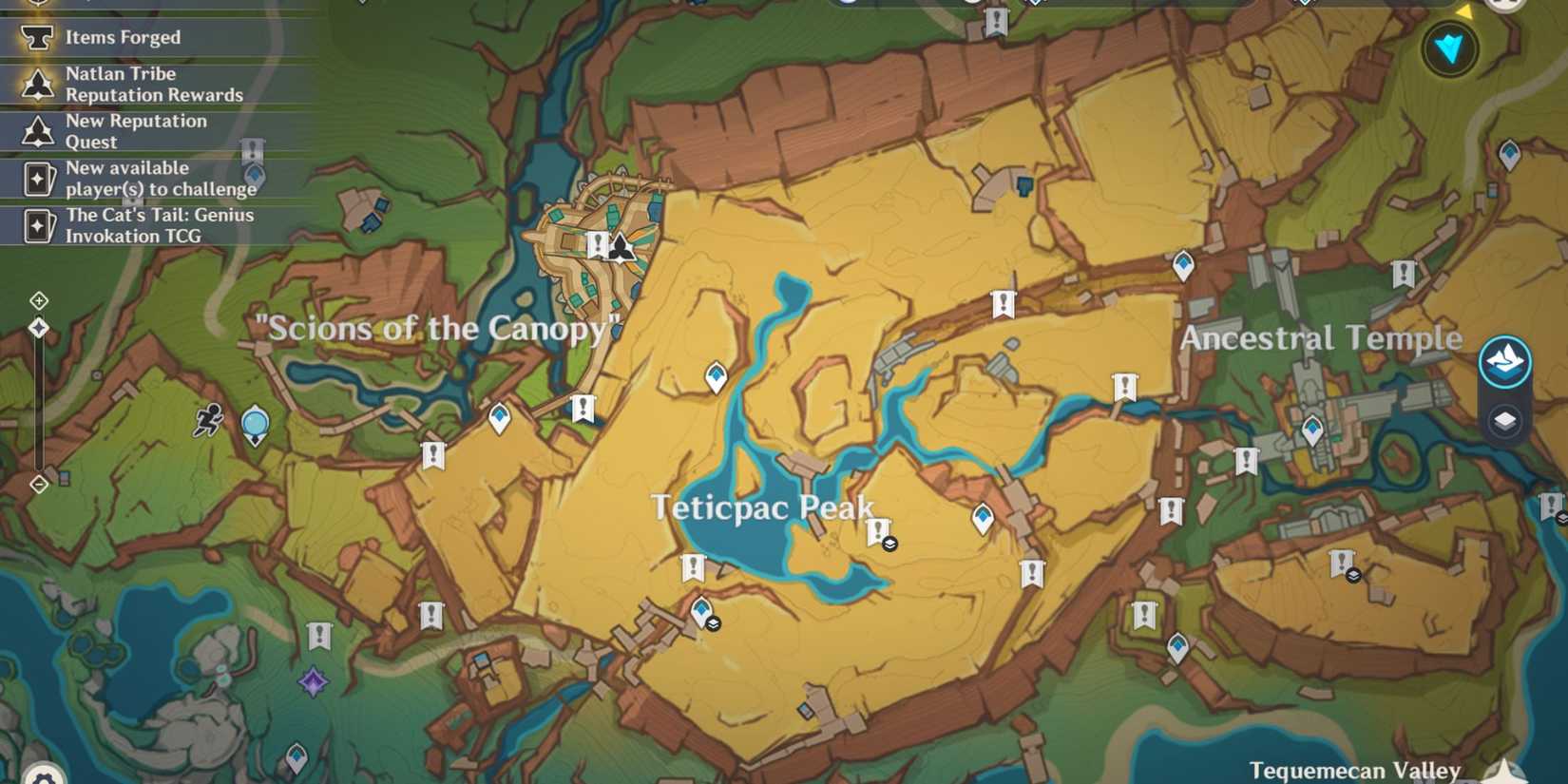 genshin impact- teticpac peak map