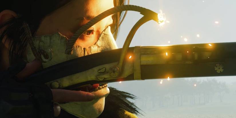 Ghost of Yotei Atsu musket Cropped