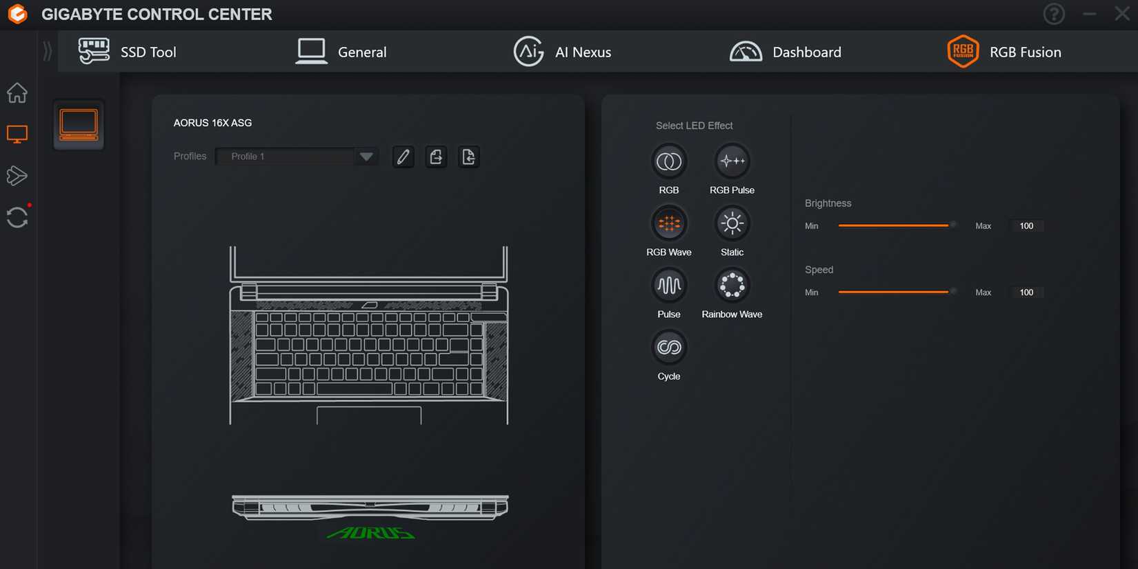 Gigabyte Aorus 16X Software #3