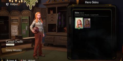 Ginny Weasley casual outfit hero skin in Quidditch Champions