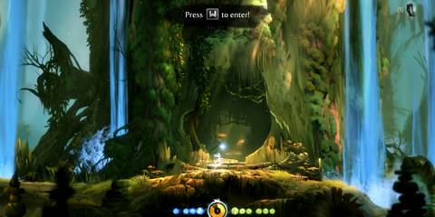 Ginso Tree entrance Ori