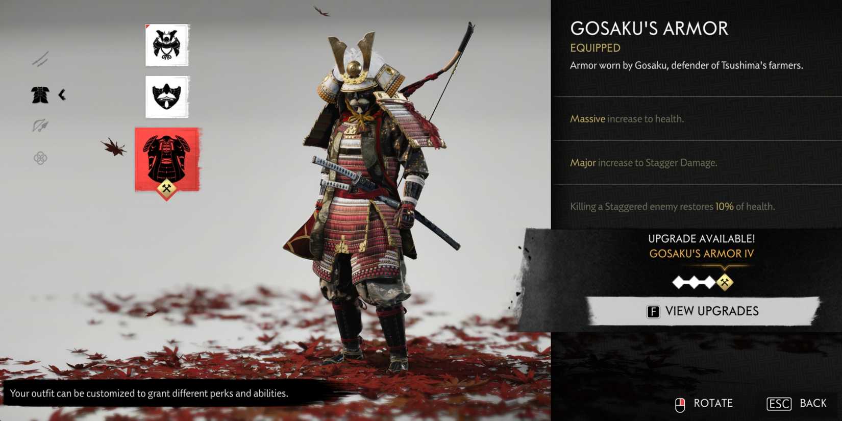 gosaku armor in ghost of tsushima