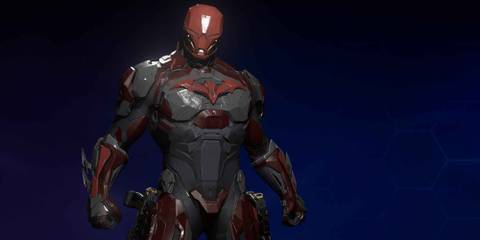 Red Hood in the Metal suit style in Gotham Knights