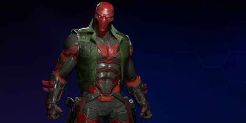 Red Hood in the Titan suit style in Gotham Knights