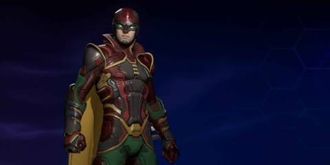 Robin in the Titan suit style in Gotham Knights