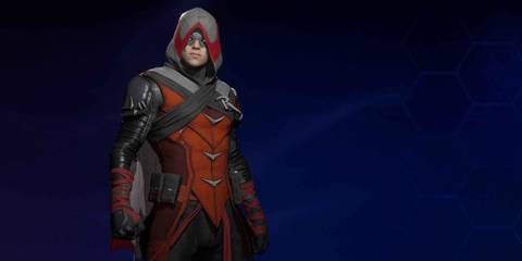Robin in the Demon suit style in Gotham Knights