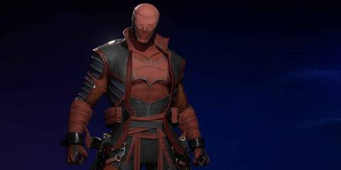 Red Hood in the Demon suit style in Gotham Knights