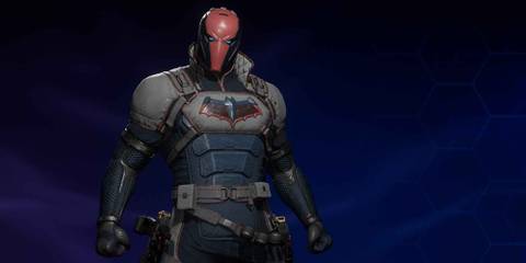 Red Hood in the Knight Ops suit style in Gotham Knights