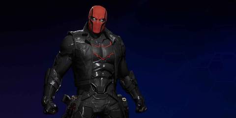 Red Hood in the Knighthood suit style in Gotham Knights