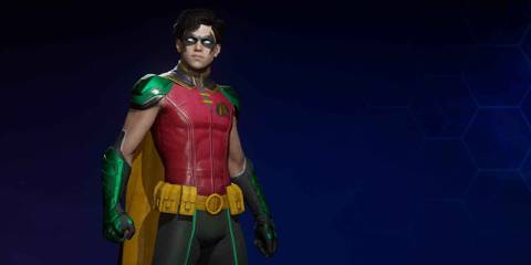 Robin in the Knightwatch suit style in Gotham Knights