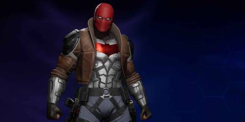 Red Hood in the Knightwatch suit style in Gotham Knights