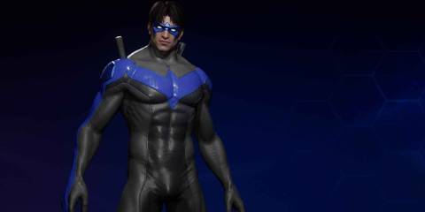 Nightwing in the Knightwatch suit style in Gotham Knights