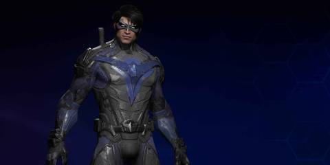 Nightwing in the Raider suit style in Gotham Knights