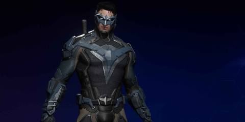 Nightwing in the Eternal suit style in Gotham Knights