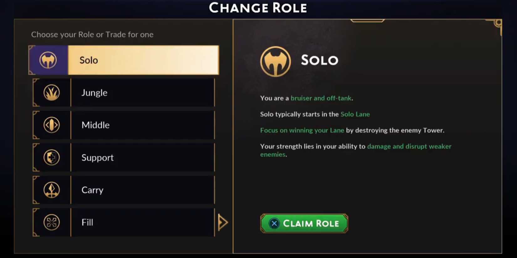 Solo Role In Smite 2
