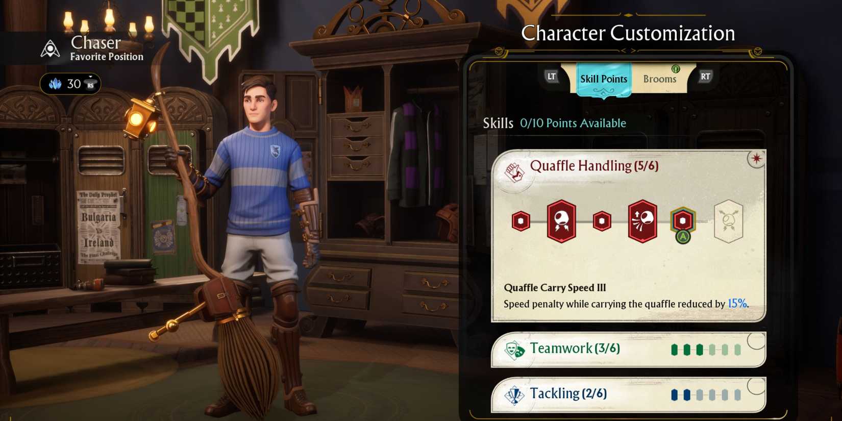 Harry Potter Quidditch Champions Chaser Skill Points