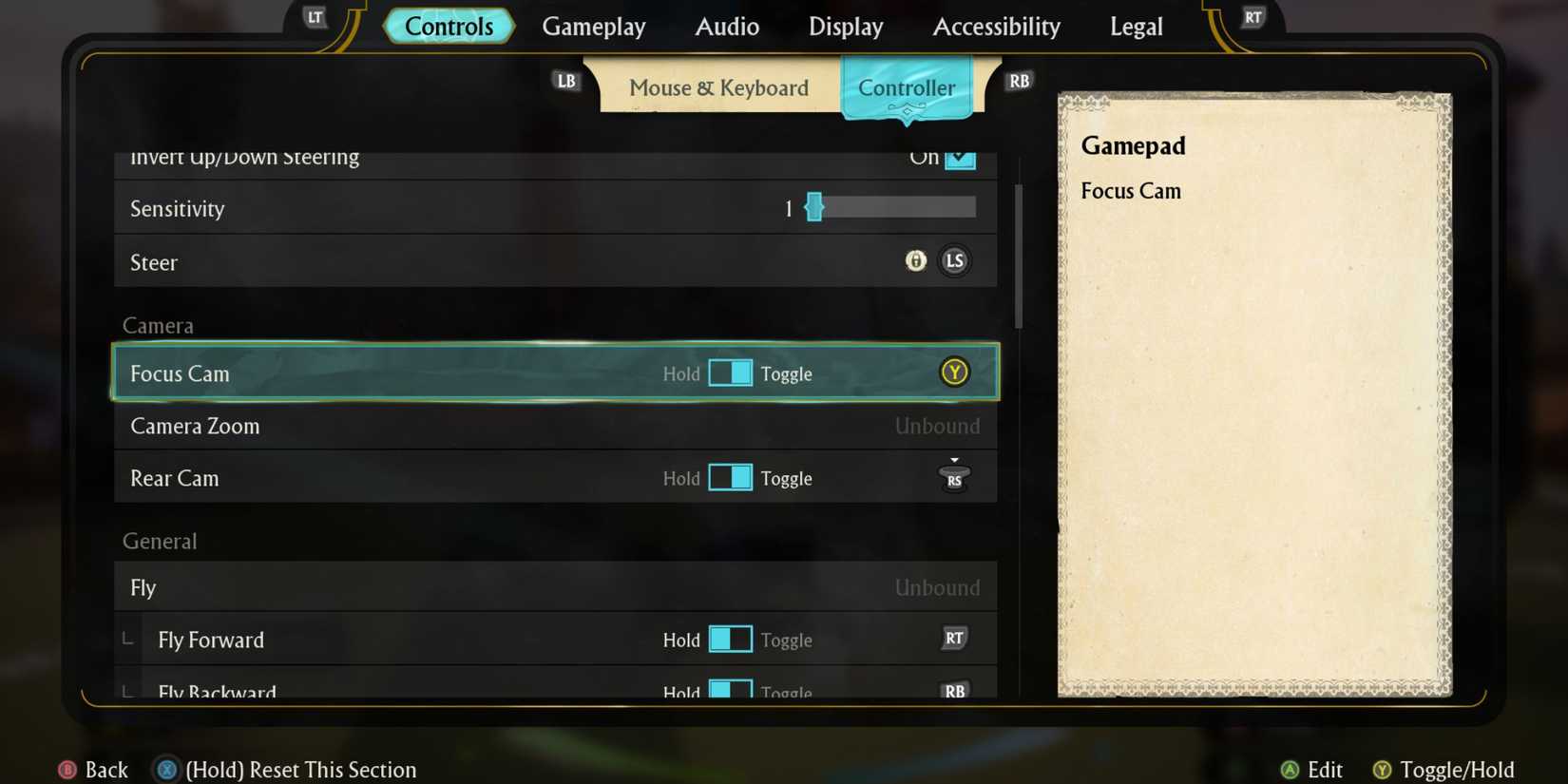 Harry Potter Quidditch Champions Controller Settings