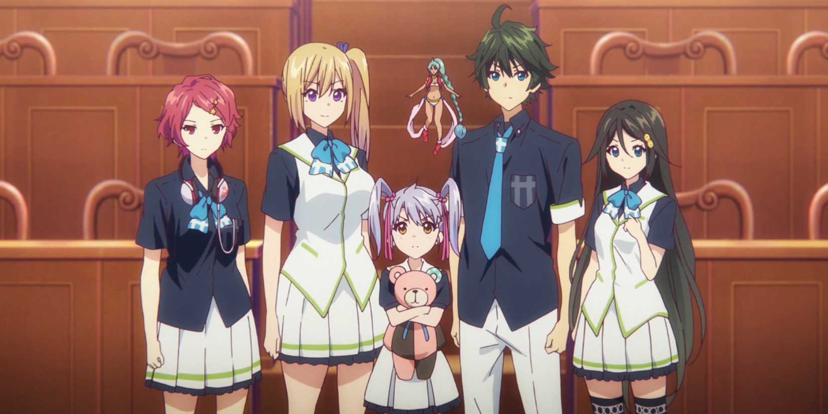 Haruhiko and Team E from Myriad Colors Phantom World