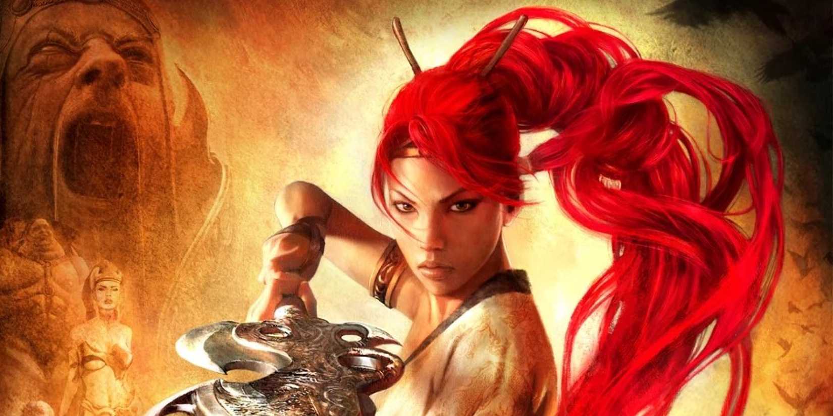 Heavenly Sword's Protagonist Nariko Wielding The Eponymous Weapon Against The Viewer
